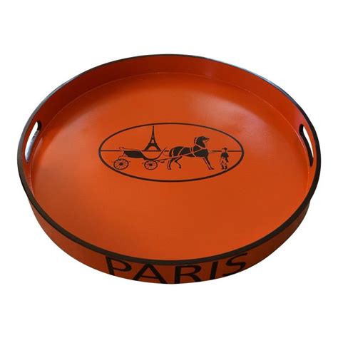 hermes serving tray orange|Hermes serving plate.